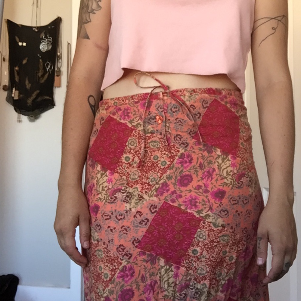 Long vibrant skirt